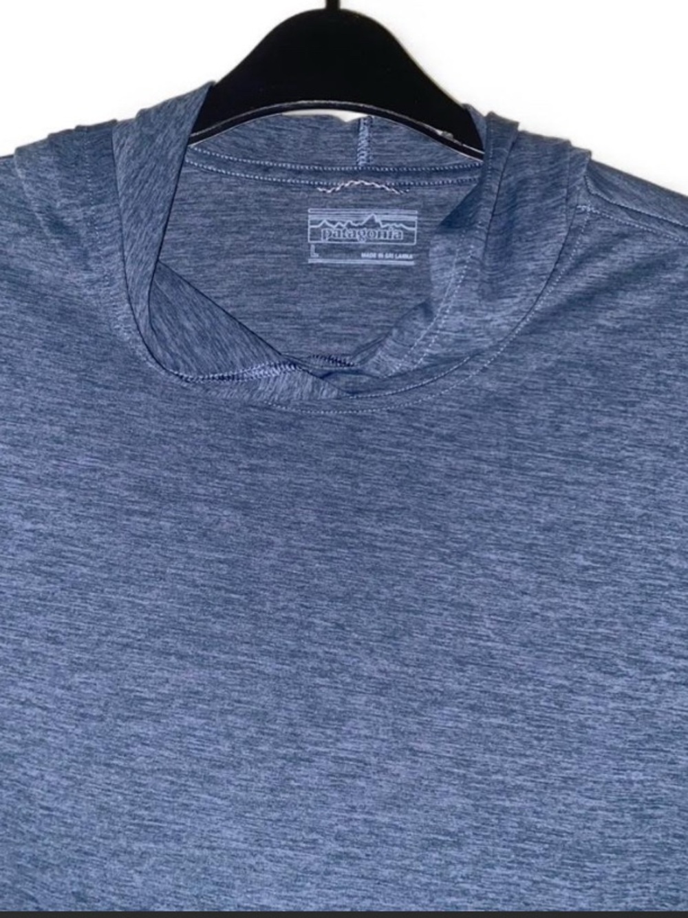 Patagonia Mens Thermal Lightweight Hoodie Top Large Base Layer Pullover Gym